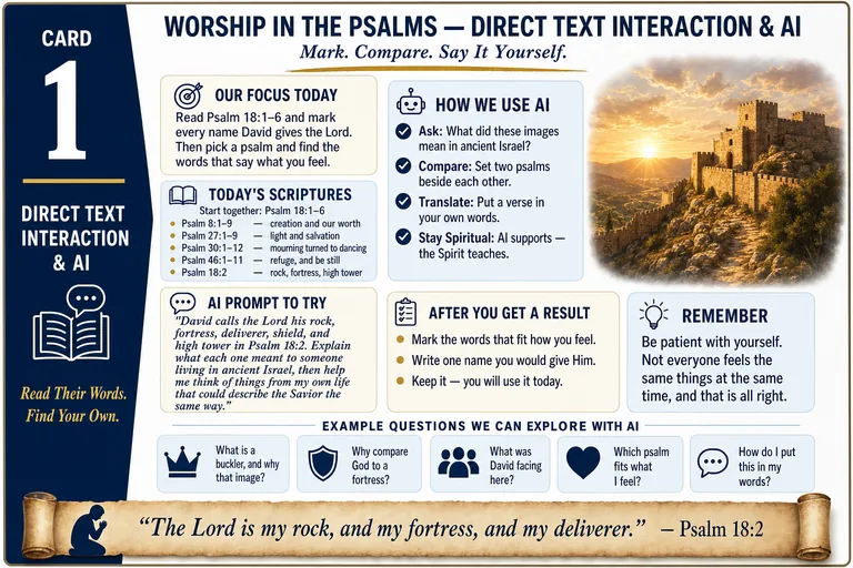 Card 1: DIRECT TEXT INTERACTION & AI — Mark. Compare. Say It Yourself.