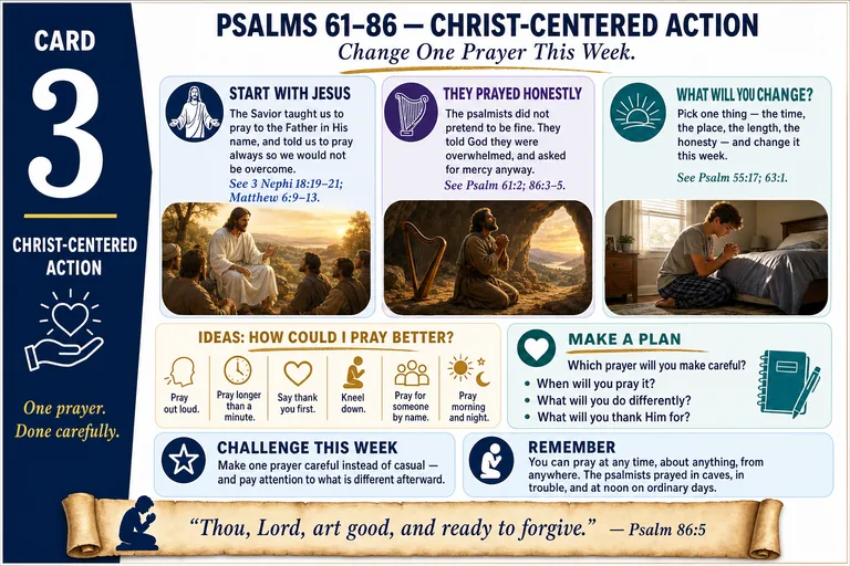 Card 3: CHRIST-CENTERED ACTION — Change One Prayer This Week.