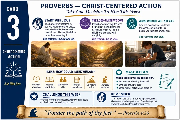 Card 3: CHRIST-CENTERED ACTION — Take One Decision To Him This Week.