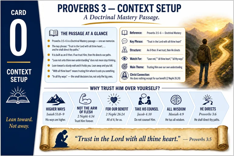 Card 0: CONTEXT SETUP — A Doctrinal Mastery Passage.