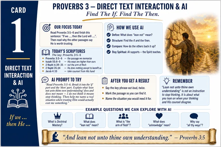 Card 1: DIRECT TEXT INTERACTION & AI — Find The If. Find The Then.