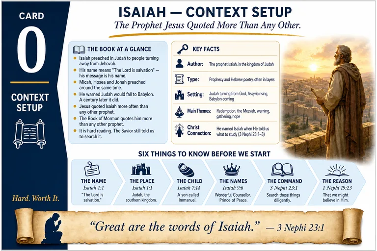 Card 0: CONTEXT SETUP — The Prophet Jesus Quoted More Than Any Other.