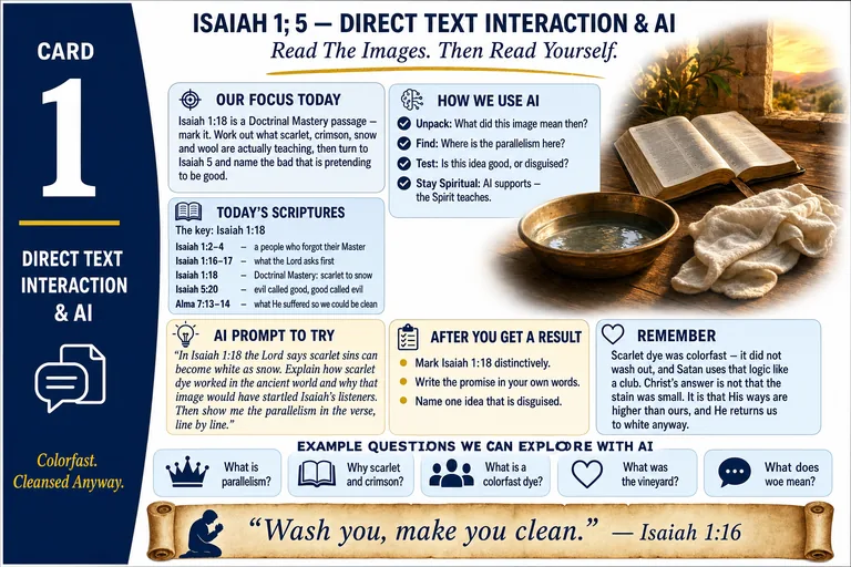 Card 1: DIRECT TEXT INTERACTION & AI — Read The Images. Then Read Yourself.