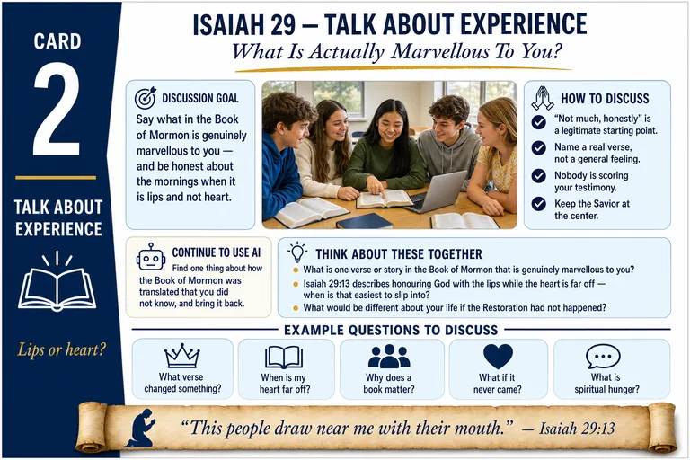 Card 2: TALK ABOUT EXPERIENCE — What Is Actually Marvellous To You?