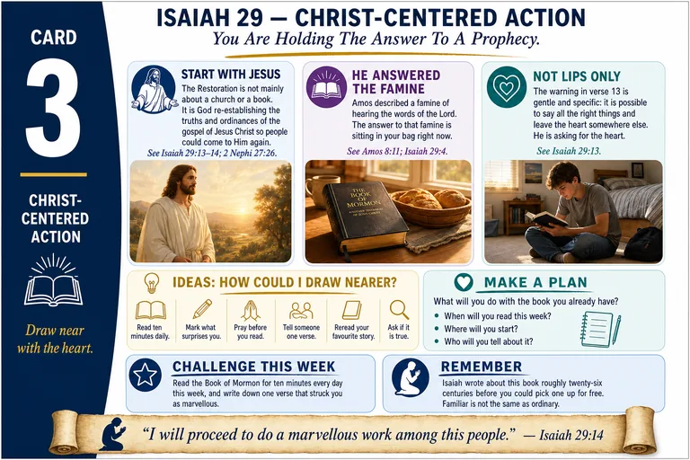 Card 3: CHRIST-CENTERED ACTION — You Are Holding The Answer To A Prophecy.