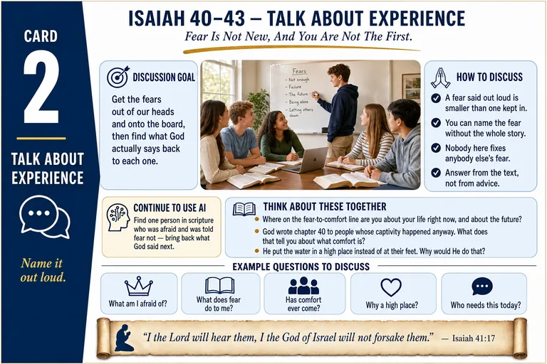 Card 2: TALK ABOUT EXPERIENCE — Fear Is Not New, And You Are Not The First.