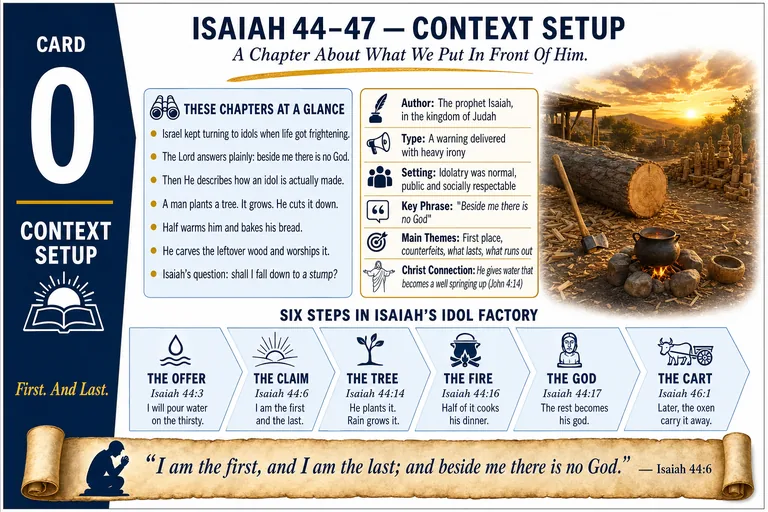Card 0: CONTEXT SETUP — A Chapter About What We Put In Front Of Him.