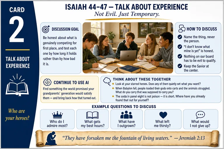 Card 2: TALK ABOUT EXPERIENCE — Not Evil. Just Temporary.