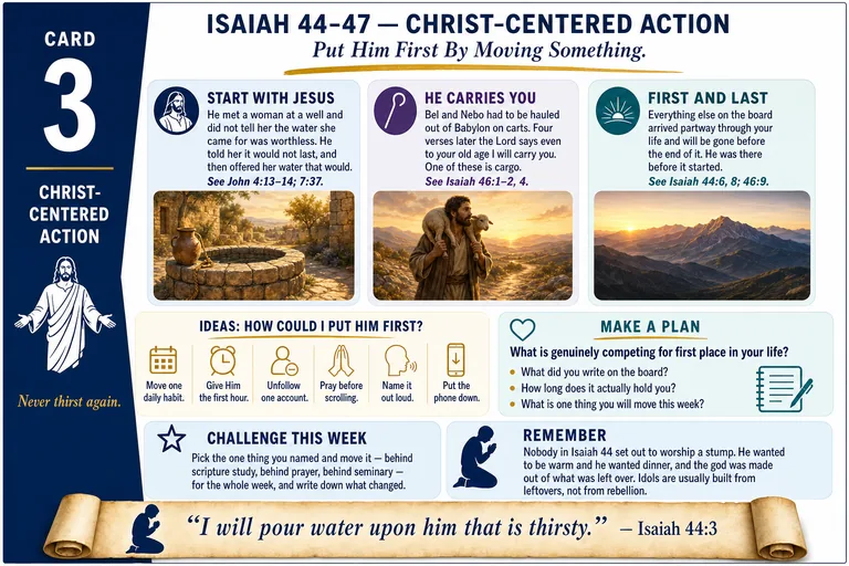 Card 3: CHRIST-CENTERED ACTION — Put Him First By Moving Something.