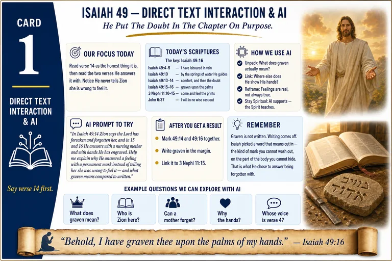 Card 1: DIRECT TEXT INTERACTION & AI — He Put The Doubt In The Chapter On Purpose.