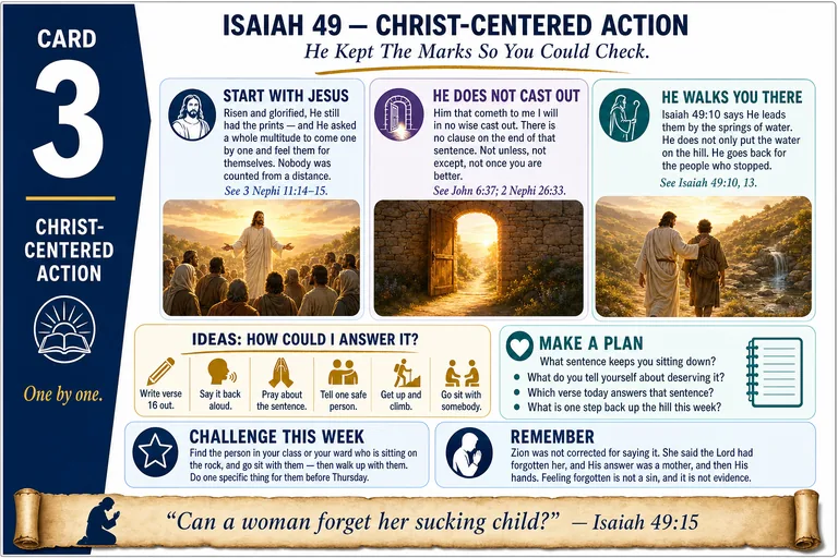 Card 3: CHRIST-CENTERED ACTION — He Kept The Marks So You Could Check.