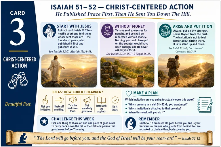 Card 3: CHRIST-CENTERED ACTION — He Published Peace First. Then He Sent You Down The Hill.