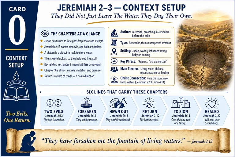 Card 0: CONTEXT SETUP — They Did Not Just Leave The Water. They Dug Their Own.