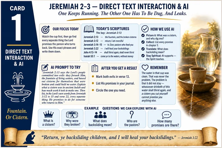 Card 1: DIRECT TEXT INTERACTION & AI — One Keeps Running. The Other One Has To Be Dug, And Leaks.